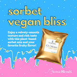 AussieBlends Sorbet Mix, Vegan Dairy Free Soft Serve Mix for Sorbet Maker | Soft Serve, Rolled Ice Cream, Gelato, Liquid Nitrogen, and Scooped Base |