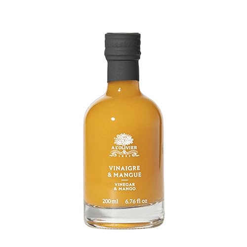A L'Olivier Mango Fruit Vinegar, 7-Ounce, Yellow