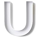 Sisterly Market - Cardboard Numbers and Cardboard Letters Fillable Candy Box, Handmade Marquee Letters for Parties and Milestones, Letter U, 12" L x