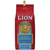 Lion Coffee Macadamia Nut Flavored Coffee (Ground, Light Medium Roast, International Blend, 10oz Bag)