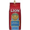Lion Coffee Macadamia Nut Flavored Coffee (Ground, Light Medium Roast, International Blend, 10oz Bag)