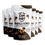 Just The Fun Part, Bite-Size Crispy Mini Waffle Cones with Premium Belgian Chocolate, Great for Snacks, Dessert, Grab & Go - Kosher, Dark Chocolate