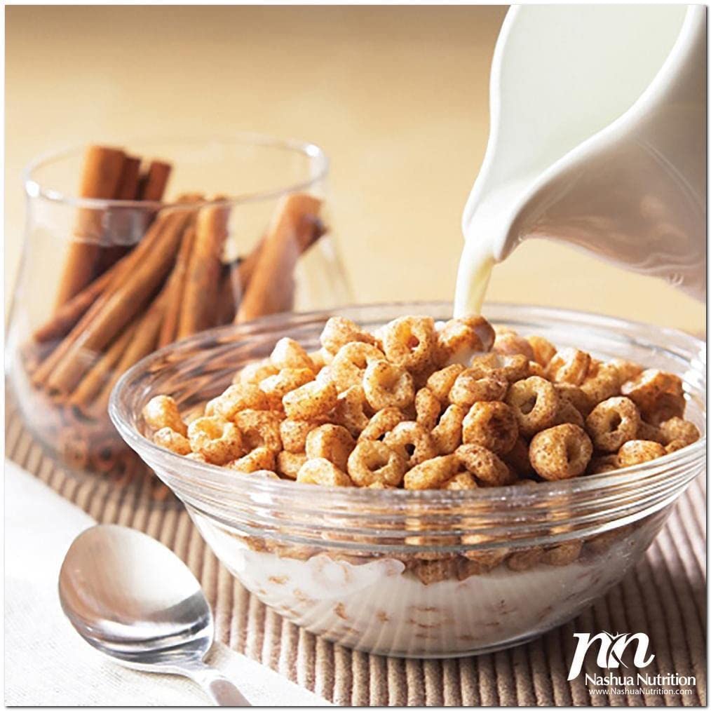 HealthSmart High Protein Cinnamon Cereal, 15g Protein, Low Calorie, Low Sugar, Low Fat, No Gluten Ingredients, KETO Diet Friendly, Ideal Protein