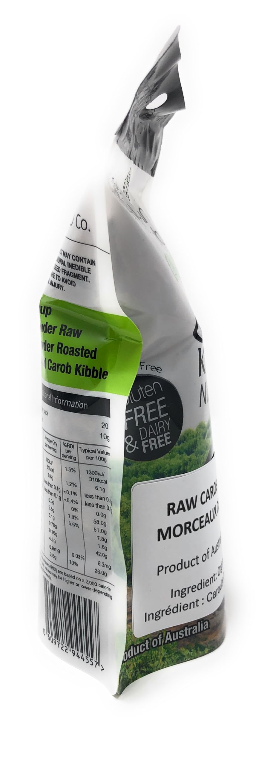 The Australian Carob Co. Pure Raw Carob Kibble Nibbles, Organic