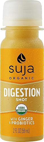 Suja Organic Cold-Pressed Digestion Shot with Ginger and Probiotics, 2 Fl Oz (Pack of 15)