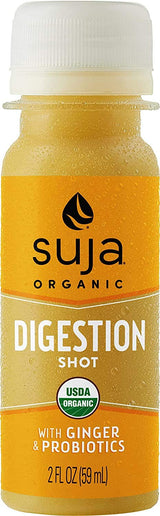Suja Organic Cold-Pressed Digestion Shot with Ginger and Probiotics, 2 Fl Oz (Pack of 15)