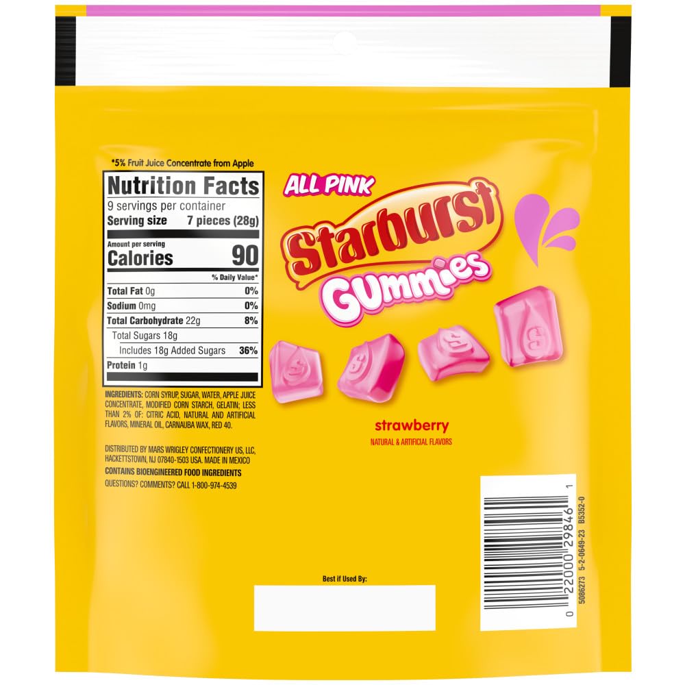 STARBURST All Pink Gummies Sharing Size, 9 oz Bag
