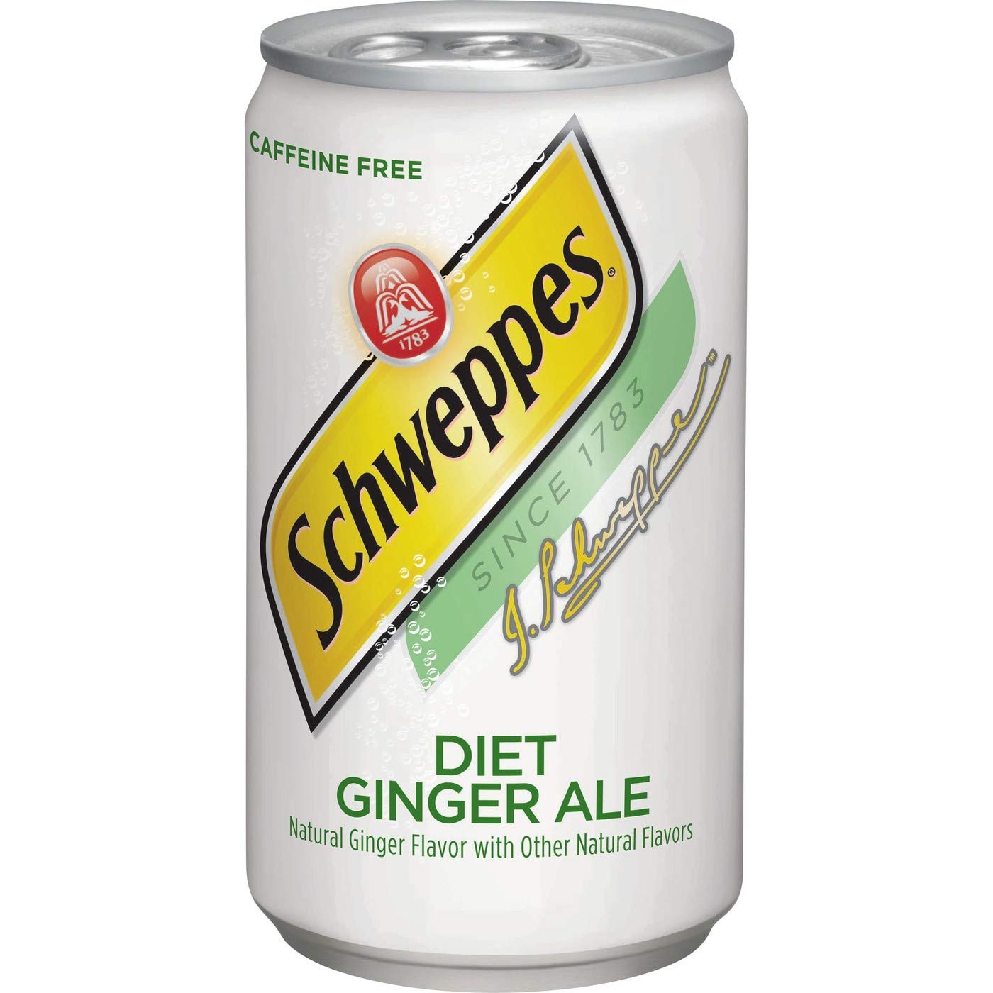Schweppes Ginger Ale Zero Sugar Soda, 7.5oz cans, 6pk