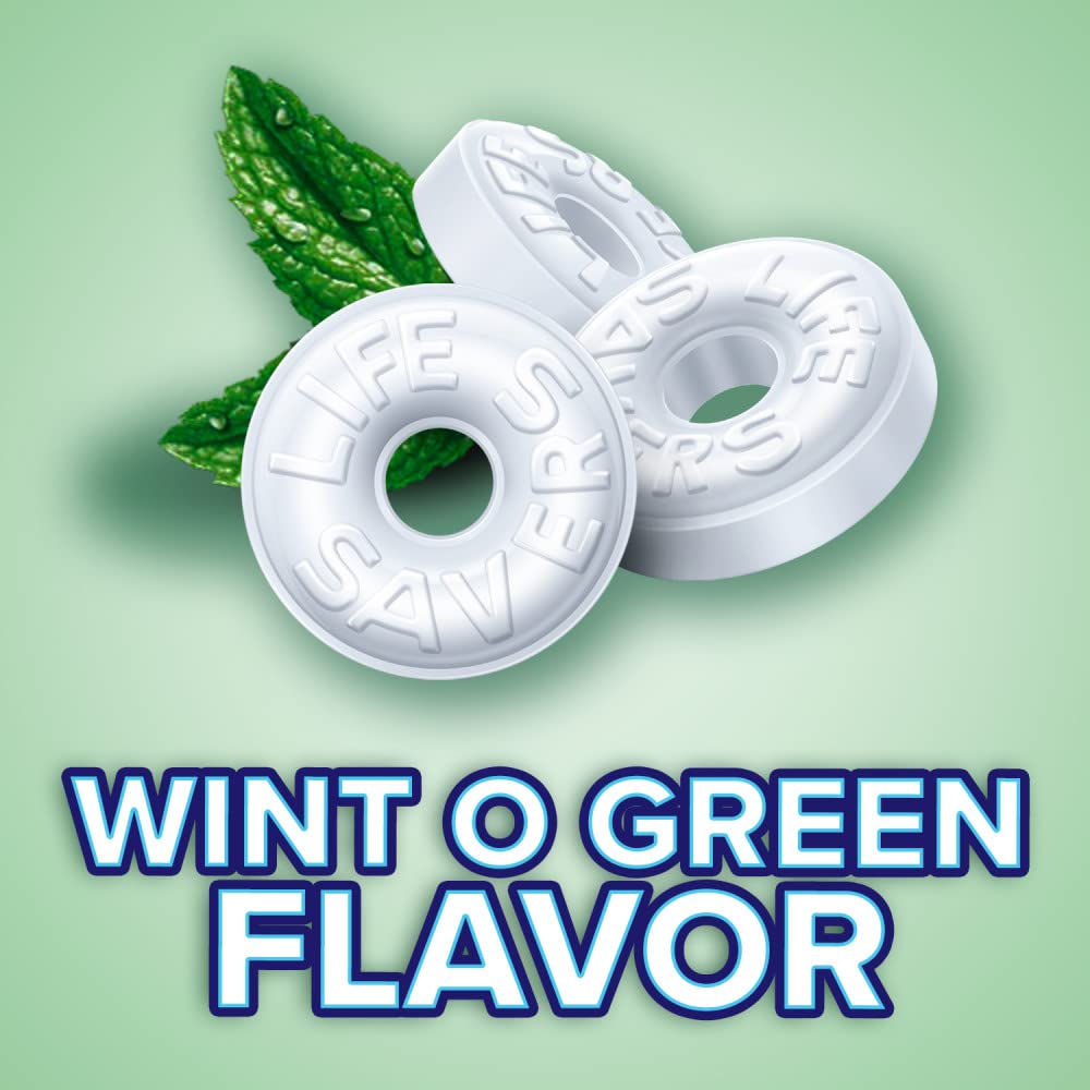 Life Savers, Wint-O-Green Summer Candy Individually Wrapped Hard Mints, Sharing Size, 13 Ounce