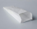 100 Pack 100% White Kraft Paper Bags, 2.75 x 10 inches White Plain Bag Kitchen Cutlery Utensils Holder (Box of 100 pcs)