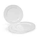 OCCASIONS 360 Pcs set (60 guest) Wedding Disposable Plastic Plate and Silverware Combo 10.5" + 7.5" + Silverware (Double Fork) (Plain White Plates