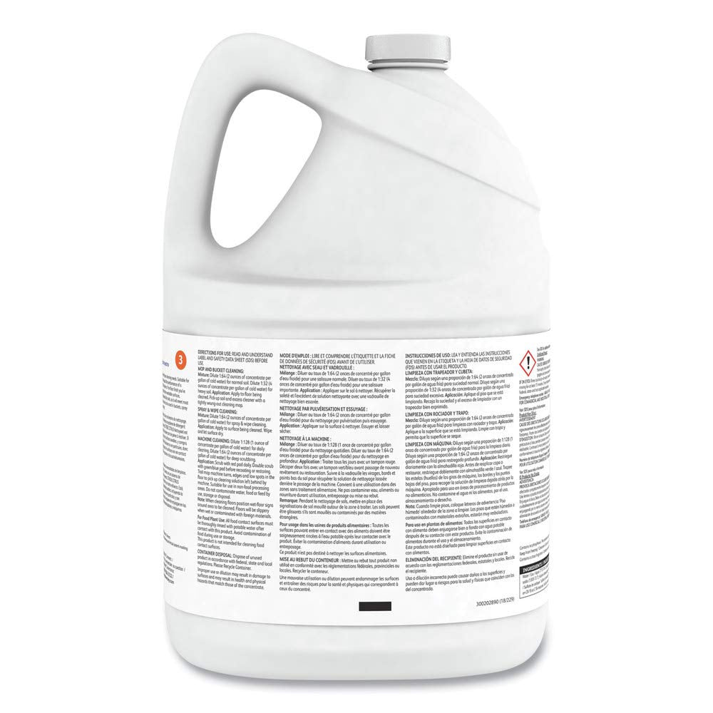 Diversey 903904 Stride Neutral Cleaner, Citrus, 1 gal, 4 Bottles/Carton