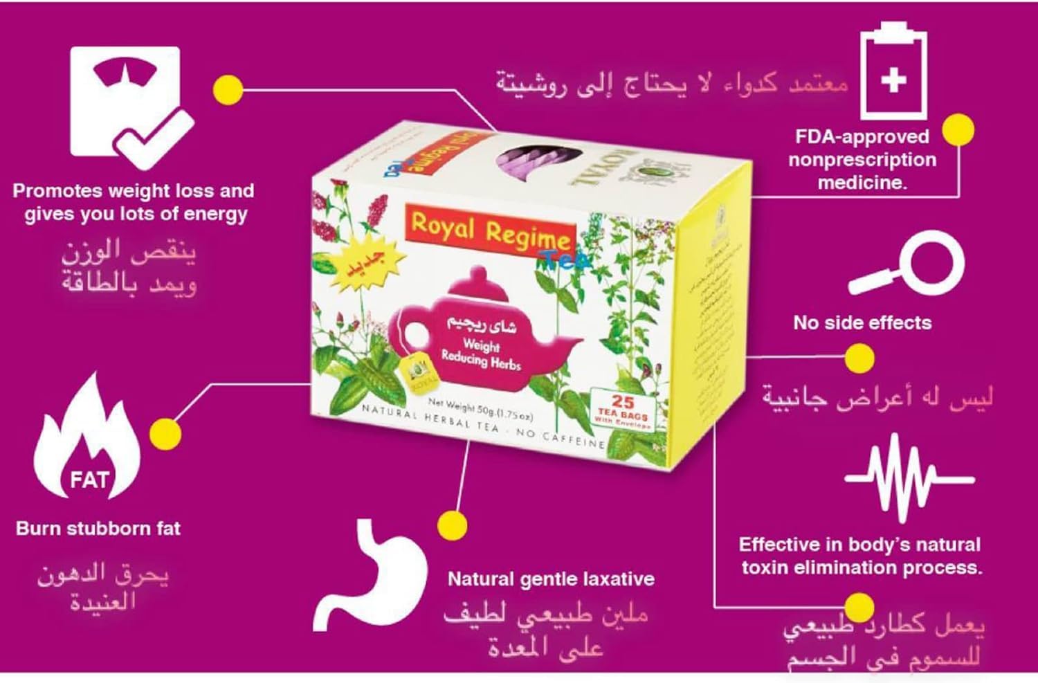 1 Pack of Royal Regime Tea 50 Sachets