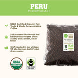 Tiny Footprint Coffee - Fair Trade Organic Peru APU Medium Roast - Whole Bean Coffee, USDA Organic & Carbon Negative - You Drink Coffee, We Plant