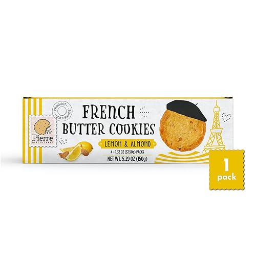 Pierre Biscuiterie French Butter Cookies with Lemon & Almond 5.29 Ounce Box (Pack of 1)