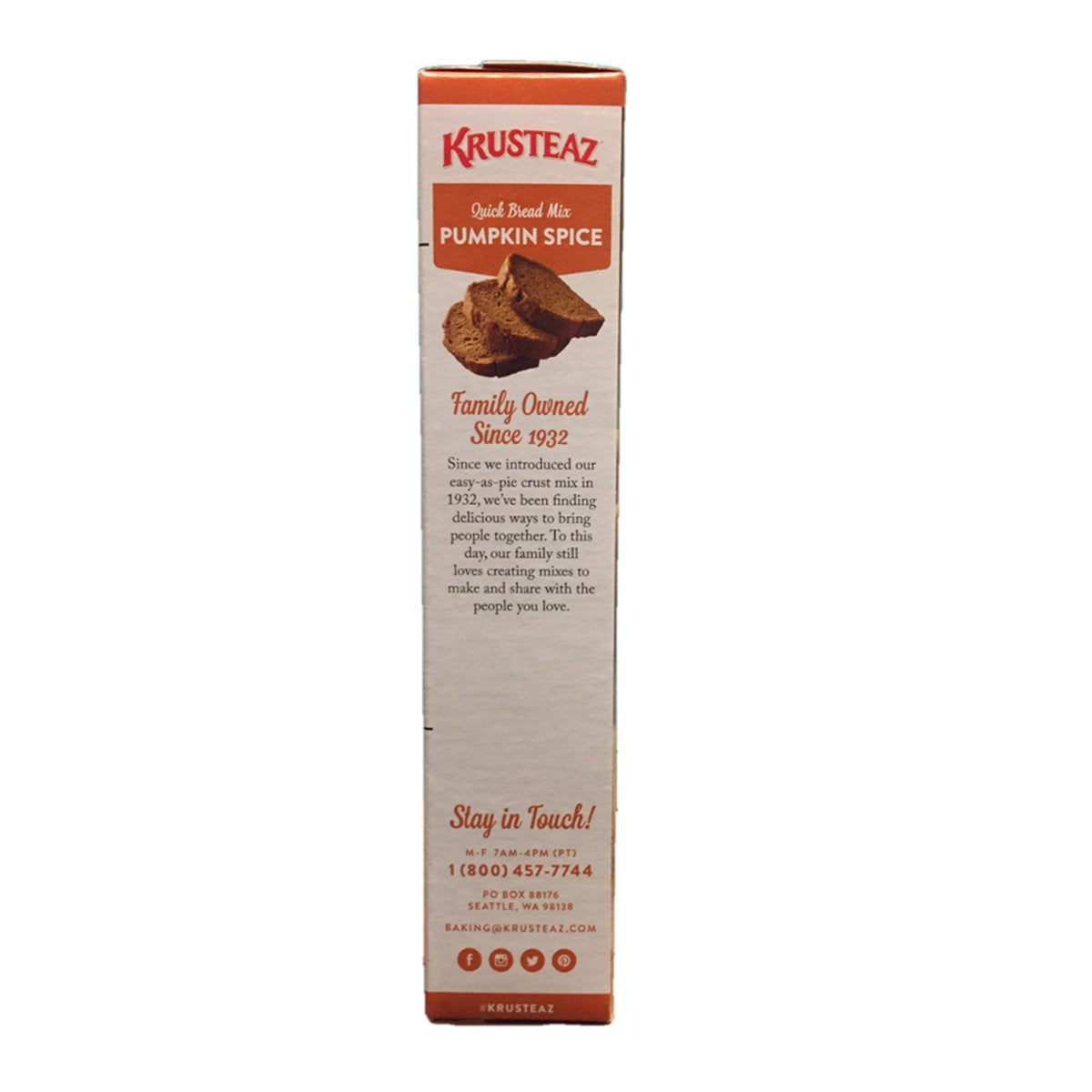 Krusteaz Pumpkin Spice Quick Bread Mix 15 ounce (Pack 0f 3)