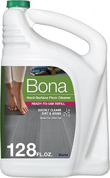 Bona Multi-Surface Floor Cleaner Refill - 128 fl oz - Unscented - Refill for Bona Spray Mops and Spray Bottles - Residue-Free Floor Cleaning Solution