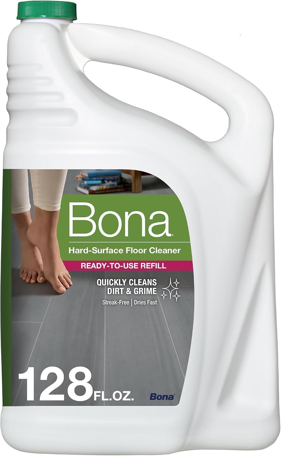 Bona Multi-Surface Floor Cleaner Refill - 128 fl oz - Unscented - Refill for Bona Spray Mops and Spray Bottles - Residue-Free Floor Cleaning Solution
