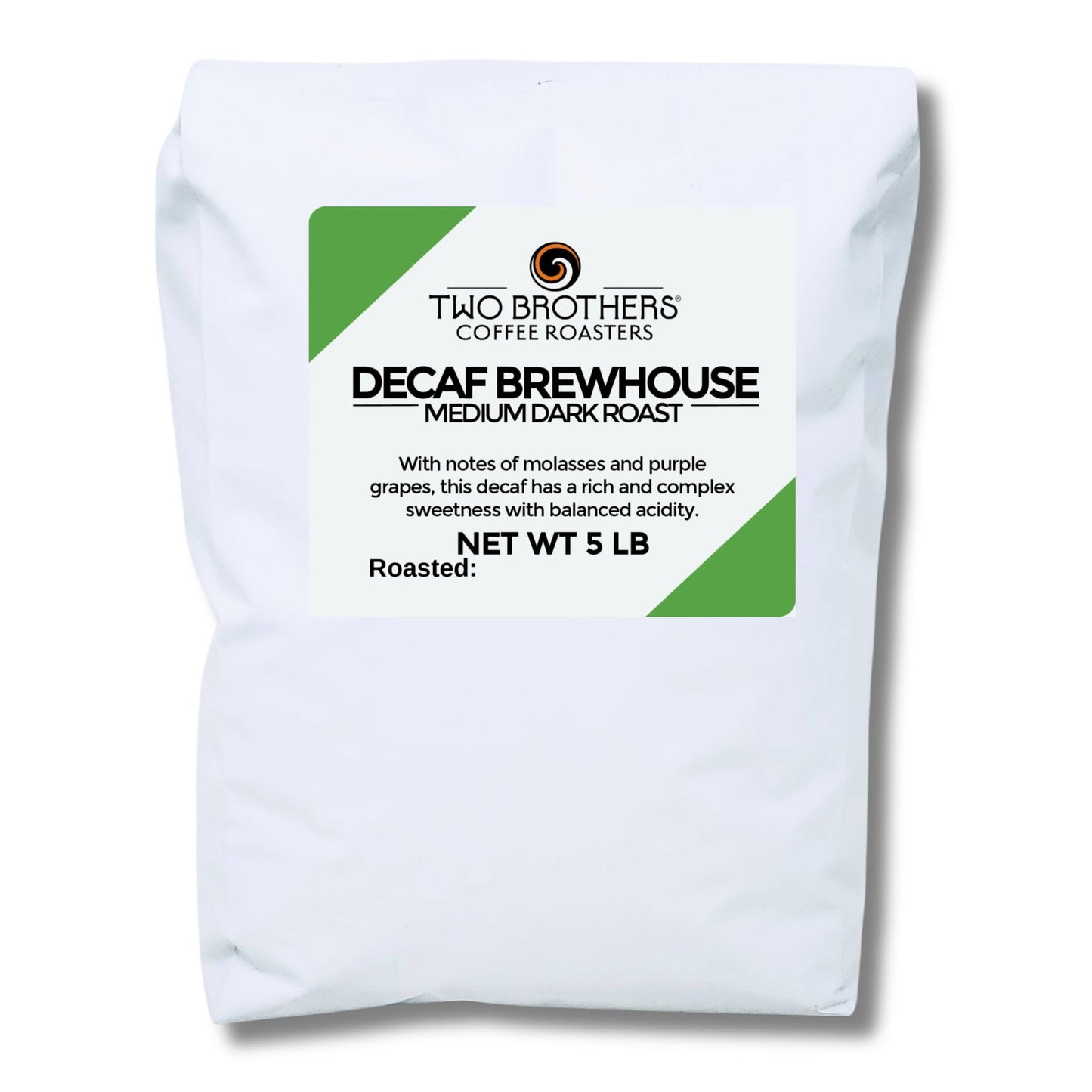 Two Brothers Coffee Roasters Decaf Brewhouse - 5lb - Whole Bean
