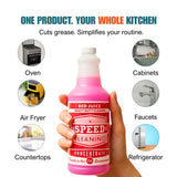 Speed Cleaning Red Juice All-Purpose Cleaner, Degreaser, Non-Toxic, Biodegradable, Commercial Strength, 32 oz Concentrate Refill