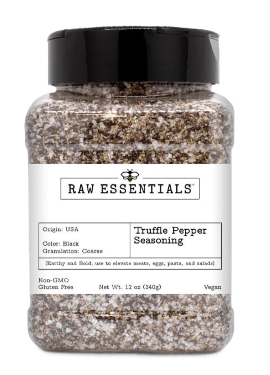 Raw Essentials Truffle Pepper Seasoning, 12 Ounce Bottle