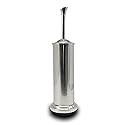 Indecor Home Stainless Steel Toilet Bowl Brush with Holder Metal Bathroom Cleaning Set Rustproof Hygienic Durable Modern Design