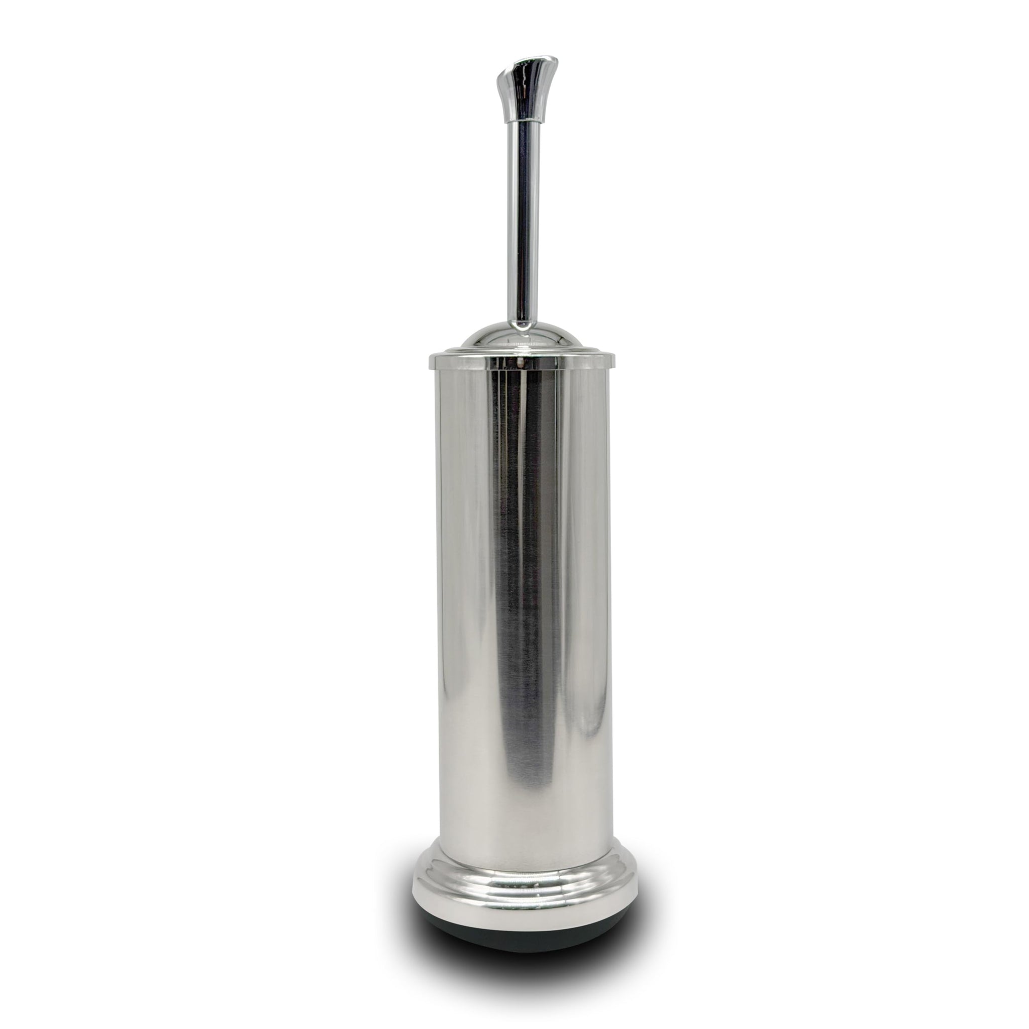 Indecor Home Stainless Steel Toilet Bowl Brush with Holder Metal Bathroom Cleaning Set Rustproof Hygienic Durable Modern Design