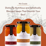 18 Chestnuts Plant Based Soup - Tuscan Tomato, Asparagus Shiitake, and Butternut Squash Pear Soup Bundle, Plant Based & Gluten Free - 3 Jars (16oz)