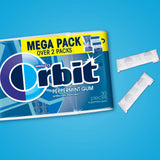 ORBIT Gum Peppermint Sugar Free Chewing Gum Individually Wrapped Mint Mega Packs, 6 Count, 30 Piece Bulk Box