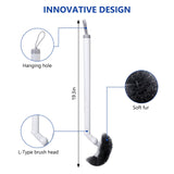 GENERIC Long Handle Toilet Brush Portable Bathroom Cleaning Brush,Assembled,Wall Mounted,No Dead Angle Cleaning,Household Cleaning(Gray)
