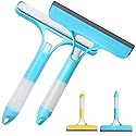 2 Pcs Window Squeegee with Sprayer,3 in 1 Spray Squeegee?3 in One Window Cleaning Scraper for Car, Home, Kitchen Windows