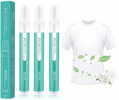3PCS Bleach Pen for Clothing - Portable Bleach Pen for Clothing Stain Removal, Small But Powerful, Grease Stain Remover Wash Free Laundry Clean Pen