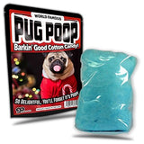 Pug Poop Cotton Candy Silly Stocking Stuffers for Adults Funny Holiday Candy Gags Poop Pranks Novelty Christmas Gags Blue Cotton Candy Gluten-Free