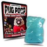Pug Poop Cotton Candy Silly Stocking Stuffers for Adults Funny Holiday Candy Gags Poop Pranks Novelty Christmas Gags Blue Cotton Candy Gluten-Free