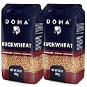 DOMA Hulled Toasted Buckwheat Groats (Kasha), Non-GMO, Gluten-Free, 3.5lb (2x1.76 lb, about 36 servings), Premium Whole Grain for Porridge, Side Dishes, Flour Milling, 5g Protein per Serving