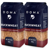 DOMA Hulled Toasted Buckwheat Groats (Kasha), Non-GMO, Gluten-Free, 3.5lb (2x1.76 lb, about 36 servings), Premium Whole Grain for Porridge, Side Dishes, Flour Milling, 5g Protein per Serving