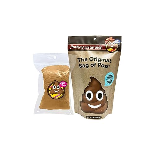 The Original Bag of Poo®, Emoji Poo (Black Cherry Flavor Cotton Candy) Novelty Poop Gag Gift. Free sticker inside.