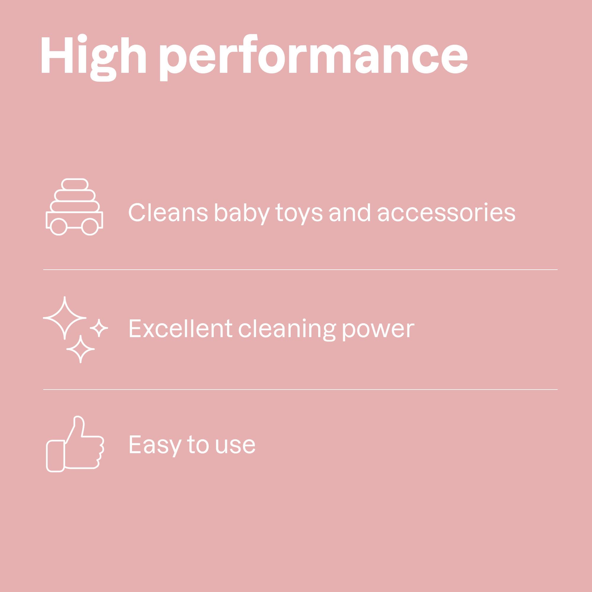 ATTITUDE Baby & Kids Toy Cleaner Spray, EWG Verified, Multi-Surface Cleaner for Toys, High Chairs & Play Areas, Naturally Derived, Vegan, Unscented
