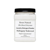 Roses Natural Bio-Based Enzymes Laundry Detergent Powder - Super Concentrated Oxygen Clean Formula - Plant-Based, Low-Suds, HE Safe - 32 oz, Made in