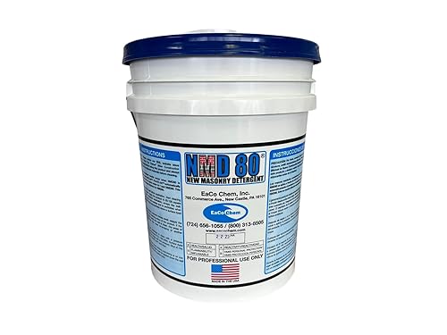 EaCo Chem NMD 80 -#1 New Masonry Detergent - Powerful Safe & Effective - Remove Efflorescence and Mortar Smears From Brick, Stone, Limestone