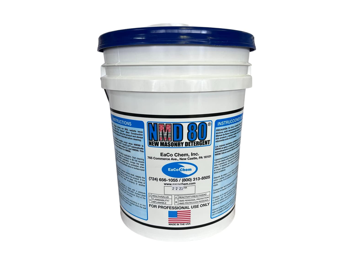 EaCo Chem NMD 80 -#1 New Masonry Detergent - Powerful Safe & Effective - Remove Efflorescence and Mortar Smears From Brick, Stone, Limestone