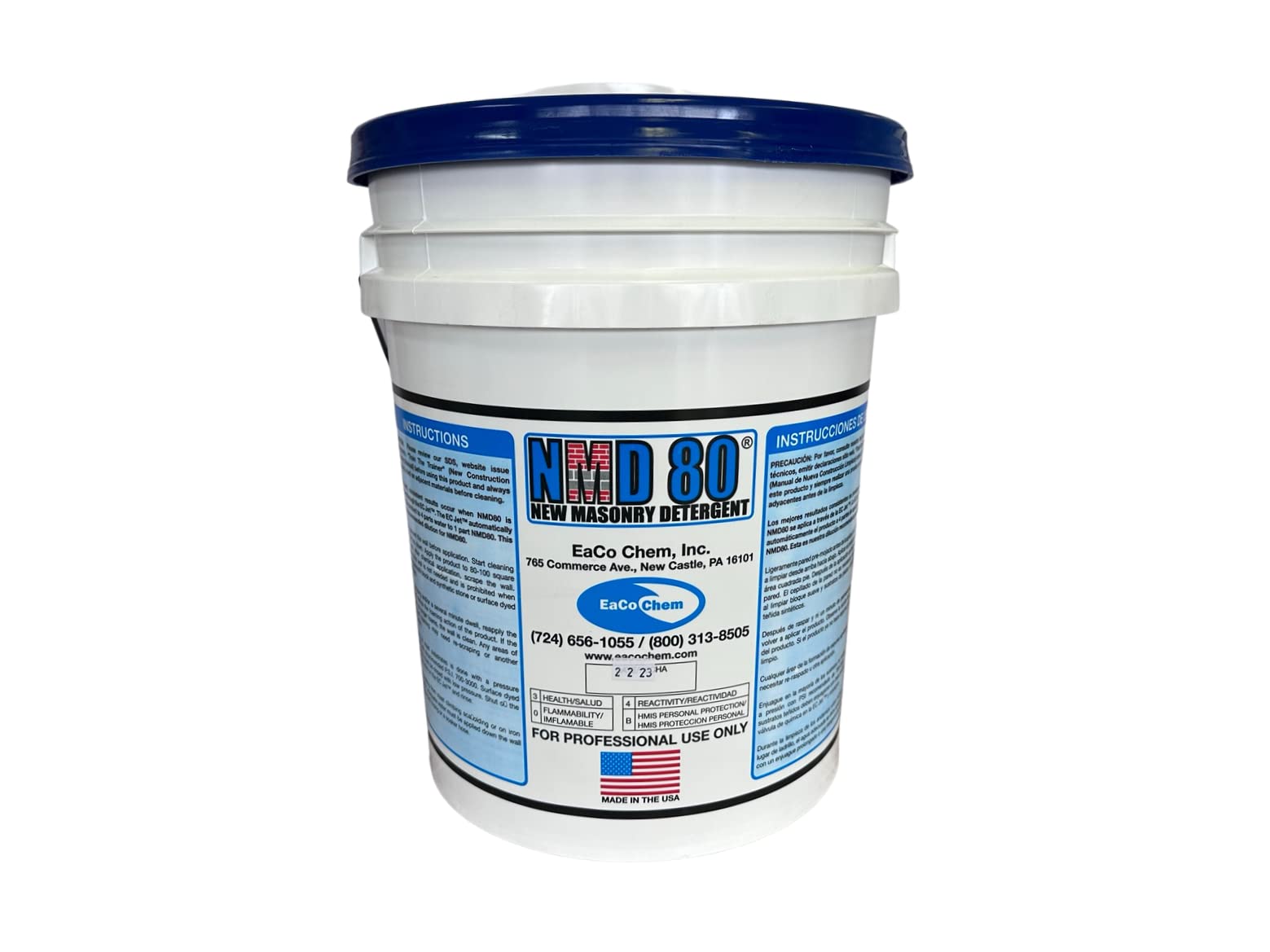EaCo Chem NMD 80 -#1 New Masonry Detergent - Powerful Safe & Effective - Remove Efflorescence and Mortar Smears From Brick, Stone, Limestone