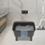 Portable Floor Mop Sink Freestanding Plastic Utility Sink Basin Large Capacity Mop Bucket w/Wheels for Laundry Room Kitchen Bathroom Balcony Garage