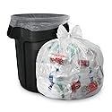 60 Gallon Clear Trash Bags - (Huge 100 Pack) - 38" x 58" - 1.5 MIL (Equivalent) - CSR Series - Heavy Duty Industrial Liners Clear Garbage Bags