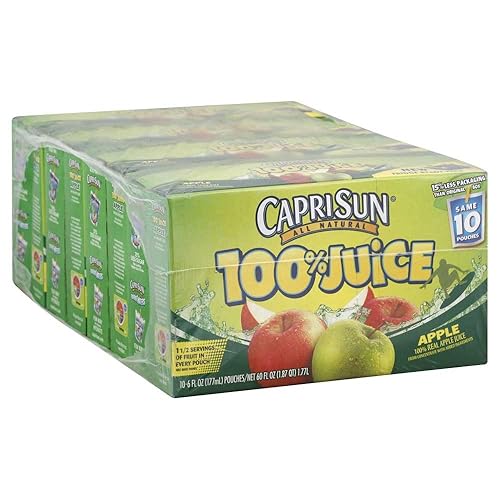 Capri Sun Apple Splash Juice, 6 Ounce -- 40 per case.