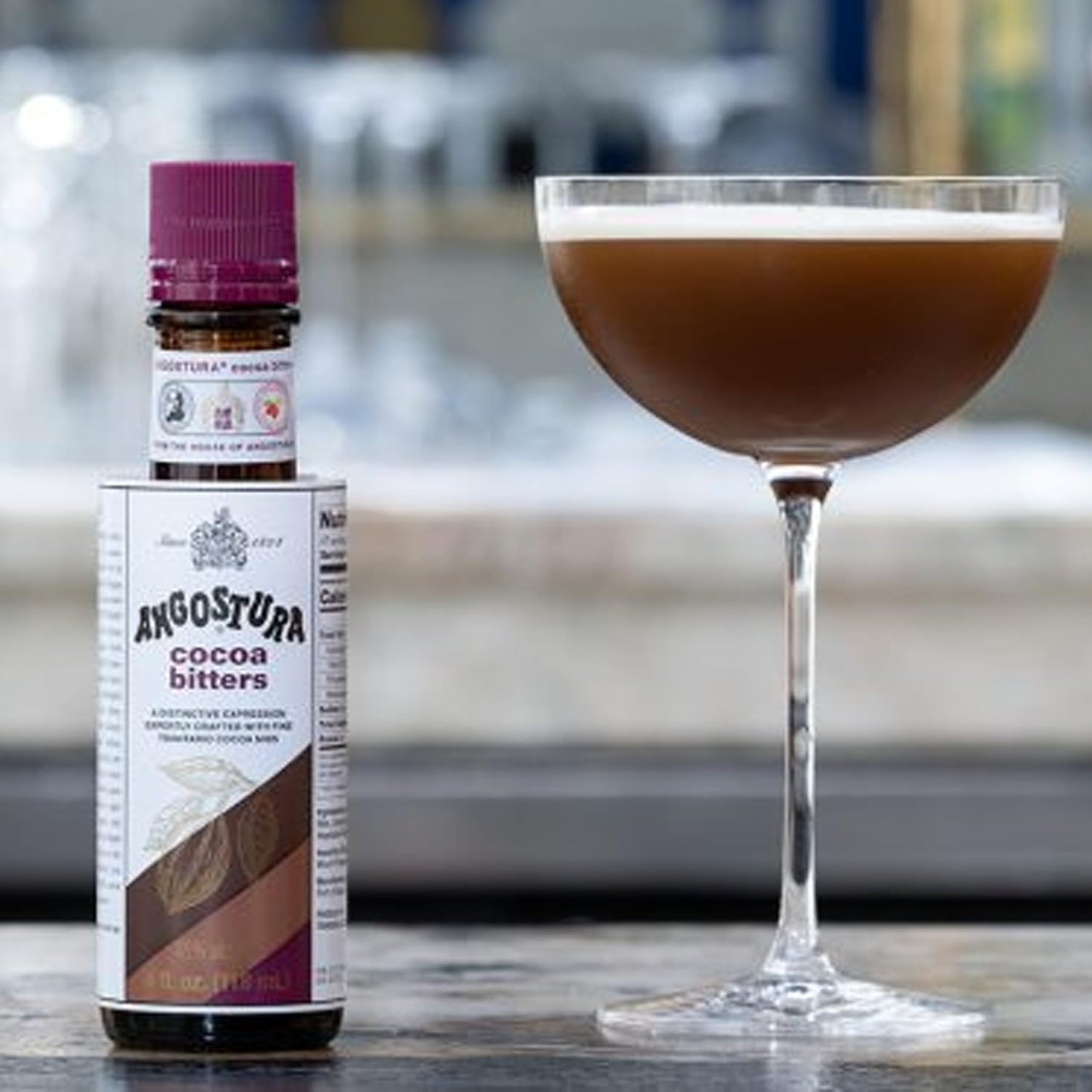 Angostura Cocoa Bitters - 4 FL OZ, Premium Cocktail Bitters for Home and Professional Mixologists, Kosher Certified, Sodium-Free Flavor Enhancer | 2