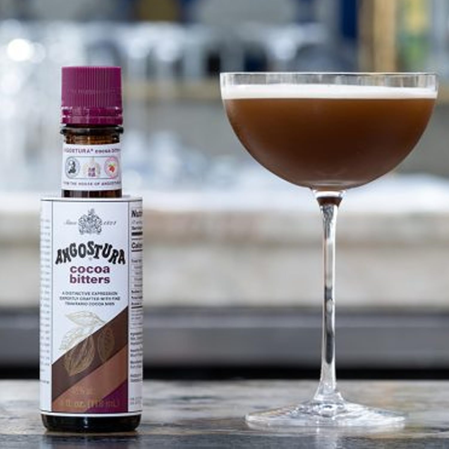 Angostura Cocoa Bitters - 4 FL OZ, Premium Cocktail Bitters for Home and Professional Mixologists, Kosher Certified, Sodium-Free Flavor Enhancer | 2
