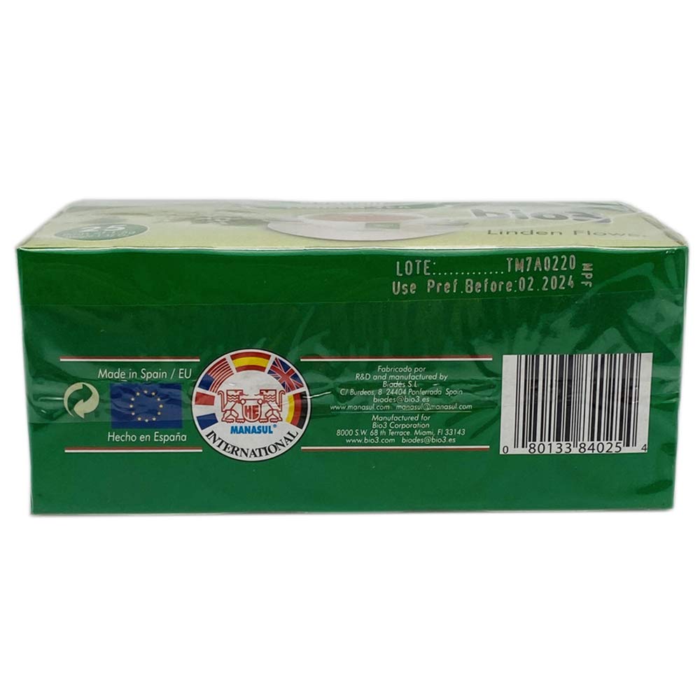 Manasul Linden Tea 25 Bags - Te De Tilo