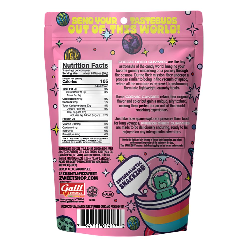 Freeze Dried Candy - Sour Candy - Crazy Candy Sour Gummy Lemonades, Freeze Dried Snacks, Trendy Dessert for Kids & Adults