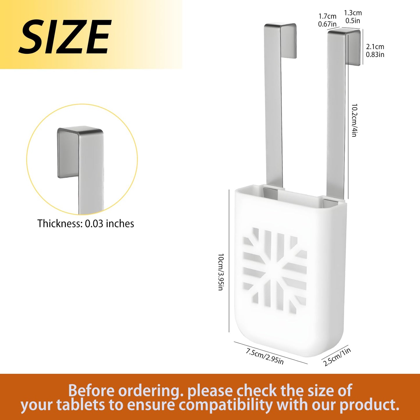Toilet Tank Tablet Holder, Versatile Toilet Bowl Hanging Cleaner and Deodorizer Hanger, Prevents Flapper Jams & Residue, Extends Life of Drop-in